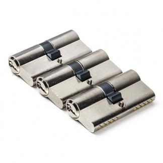 Starx Cilinder | Starx | 3 stuks (Dubbel, Gelijksluitend, 30/30 mm, Vernikkeld, 9 sleutels) 8760223 K010808139 - 1