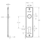 Starx Cilinderschild | Starx (Aluminium, Zwart) 44.805.30 K010809777 - 3