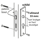 Starx Deurklink met cilinderschild | Starx | 55 mm  (Aluminiumm, RVS) 86.200.02 K010809703 - 2