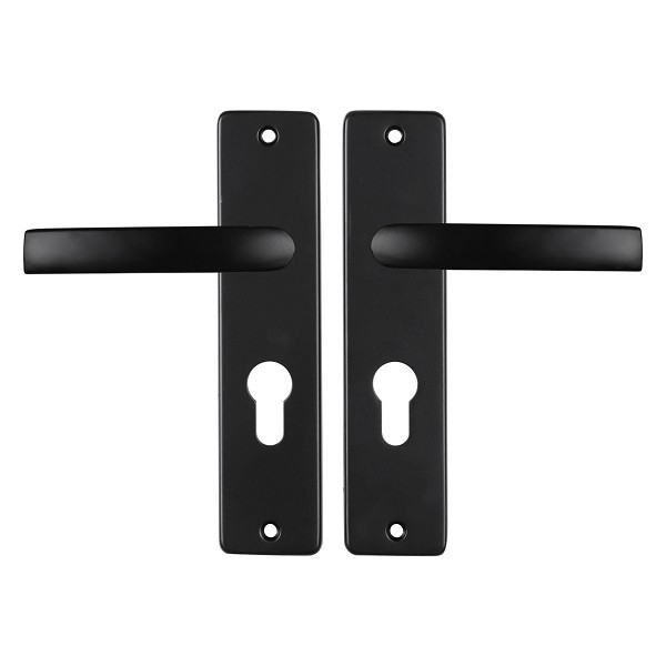 Starx Deurklink met cilinderschild | Starx | Blok | 55 mm (Aluminium, Zwart) 86.200.34 K010809687 - 1