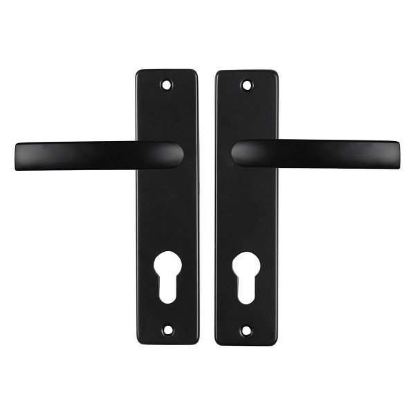 Starx Deurklink met cilinderschild | Starx | Blok | 72 mm (Aluminium, Zwart) 86.200.35 K010809688 - 1