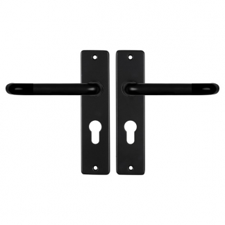 Starx Deurklink met cilinderschild | Starx | Coupe | 55 mm (Aluminium, Zwart) 86.200.58 K010809695 - 1