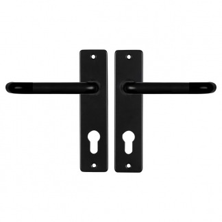 Starx Deurklink met cilinderschild | Starx | Coupe | 72 mm (Aluminium, Zwart) 86.200.59 K010809696 - 1