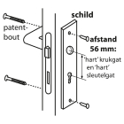 Starx Deurklink met sleutelschild | Starx | 56 mm (Aluminium) 86.200.65 K010809718 - 2