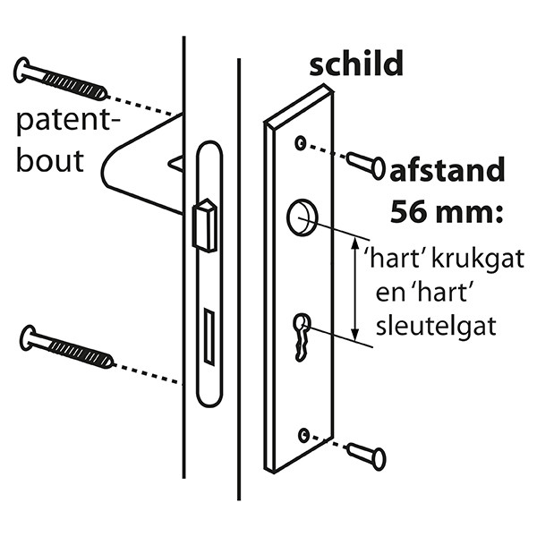 Starx Deurklink met sleutelschild | Starx | Coupe | 56 mm (Aluminium, RVS) 86.200.25 K010809710 - 7