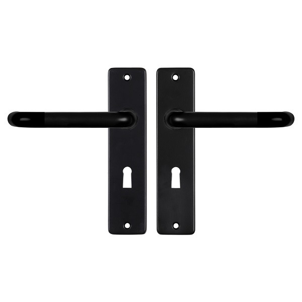 Starx Deurklink met sleutelschild | Starx | Coupe | 56 mm (Aluminium, Zwart) 86.200.57 K010809694 - 1