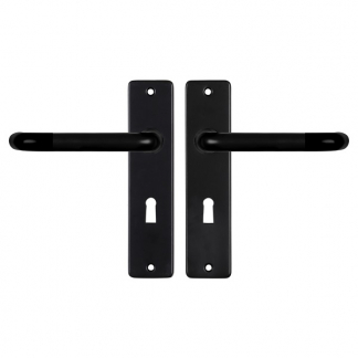 Starx Deurklink met sleutelschild | Starx | Coupe | 56 mm (Aluminium, Zwart) 86.200.57 K010809694 - 1