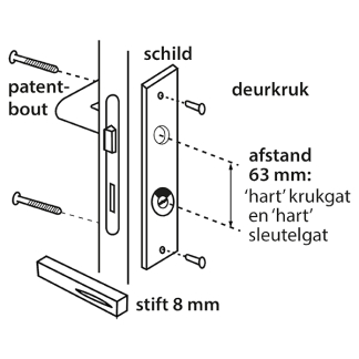 Starx Deurklink met wc-sluitingschild | Starx | 63 mm (Aluminium) 86.200.69 K010809721 - 