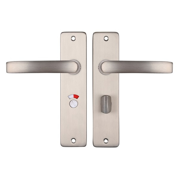 Puno officieel de sneeuw Deurklink met wc-sluitingschild | Starx | Blok | 57 mm (Aluminium, RVS)  Starx Kabelshop.nl