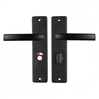 Starx Deurklink met wc-sluitingschild | Starx | Blok | 57 mm (Aluminium, Zwart) 86.200.37 K010809690 - 1