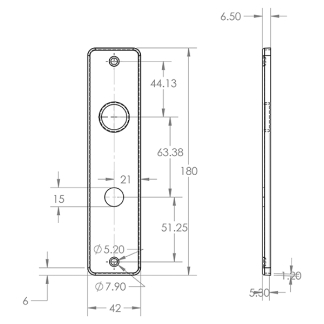 Starx Deurklink met wc-sluitingschild | Starx | Blok | 63 mm (Aluminium, RVS) 86.200.04 K010809705 - 