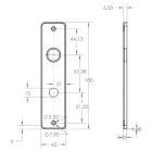 Starx Deurklink met wc-sluitingschild | Starx | Blok | 63 mm (Aluminium, RVS) 86.200.04 K010809705 - 3