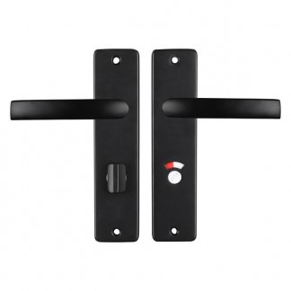 Starx Deurklink met wc-sluitingschild | Starx | Blok | 63 mm (Aluminium, Zwart) 86.200.36 K010809689 - 1