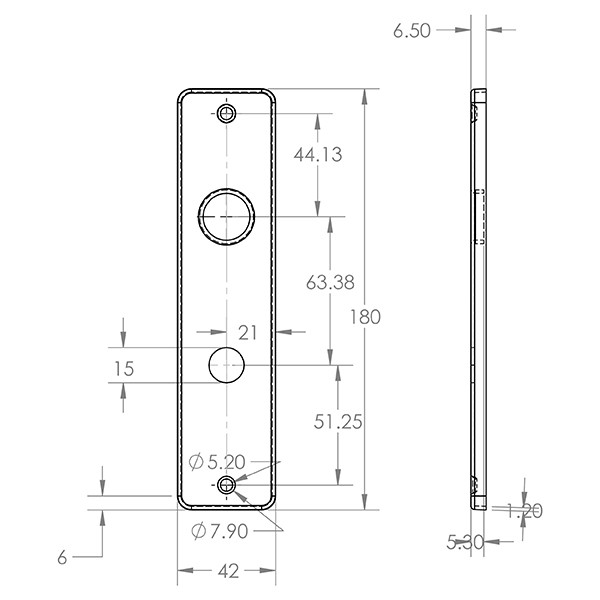 Starx Deurklink met wc-sluitingschild | Starx | Blok | 63 mm (Aluminium, Zwart) 86.200.36 K010809689 - 7