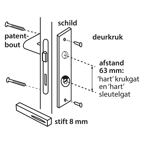 Starx Deurklink met wc-sluitingschild | Starx | Coupe | 63 mm (Aluminium) 86.200.96 K010809729 - 8