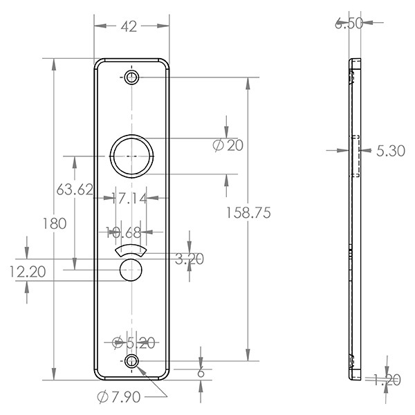 Starx Deurklink met wc-sluitingschild | Starx | Coupe | 63 mm (Aluminium) 86.200.96 K010809729 - 7