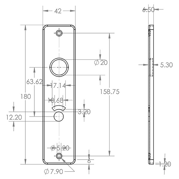 Starx Deurklink met wc-sluitingschild | Starx | Coupe | 63 mm (Aluminium, RVS) 86.200.28 K010809713 - 6
