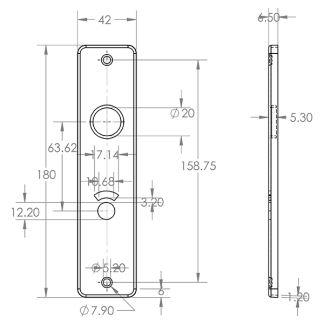 Starx Deurklink met wc-sluitingschild | Starx | Coupe | 63 mm (Aluminium, RVS) 86.200.28 K010809713 - 