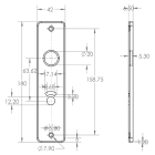 Starx Deurklink met wc-sluitingschild | Starx | Coupe | 63 mm (Aluminium, RVS) 86.200.28 K010809713 - 3