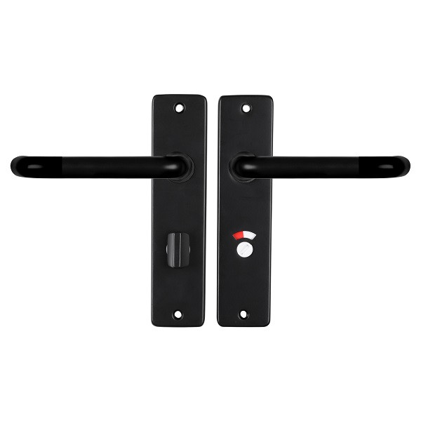 Starx Deurklink met wc-sluitingschild | Starx | Coupe | 63 mm (Aluminium, Zwart) 86.200.60 K010809697 - 1