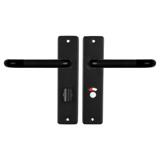 Starx Deurklink met wc-sluitingschild | Starx | Coupe | 63 mm (Aluminium, Zwart) 86.200.60 K010809697 - 1