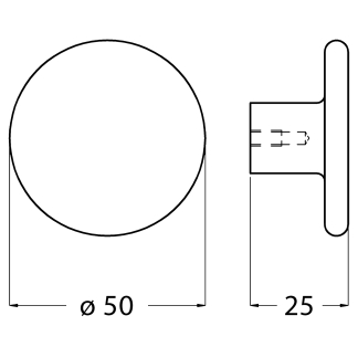 Starx Meubelknop | Starx | Ø 50 mm (Zwart) 8060125 K010808159 - 3