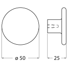 Starx Meubelknop | Starx | Ø 50 mm (Zwart) 8060125 K010808159 - 3