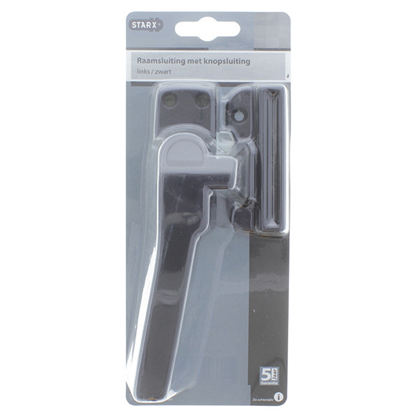 Starx Raamsluiting met nok | Starx (Drukknop, Links draaiend, Zwart) 87.604.48 K010809176 - 3