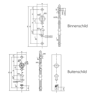 Starx Veiligheidsbeslag met duwer | Starx | 55 mm  (Aluminium) 8610103 K010808243 - 