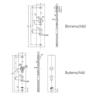 Starx Veiligheidsbeslag met duwer | Starx | 55 mm  (Aluminium) 8610111 K010808245 - 