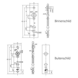 Starx Veiligheidsbeslag met duwer | Starx | 72 mm  (Aluminium) 8610104 K010808244 - 6
