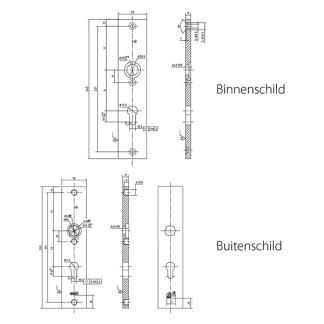 Starx Veiligheidsbeslag met duwer | Starx | 72 mm  (Aluminium) 8610112 K010808246 - 