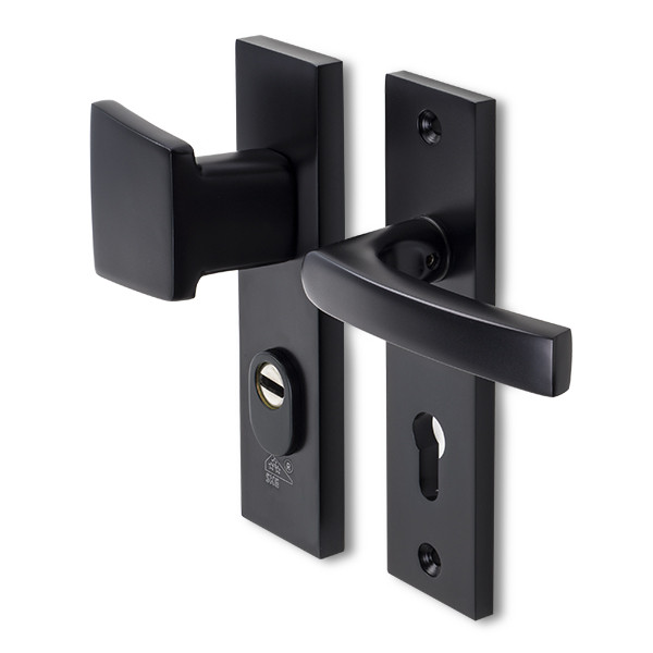 Starx Veiligheidsbeslag met duwer | Starx | 72 mm  (Kerntrekbeveiliging, Aluminium, Zwart) 8610136 K010808238 - 1