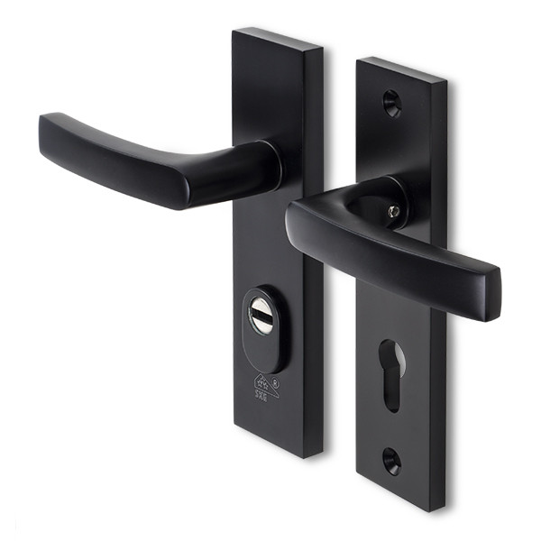 Starx Veiligheidsbeslag met kruk | Starx | 72 mm (Kerntrekbeveiliging, Aluminium, Zwart) 8610134 K010808250 - 1