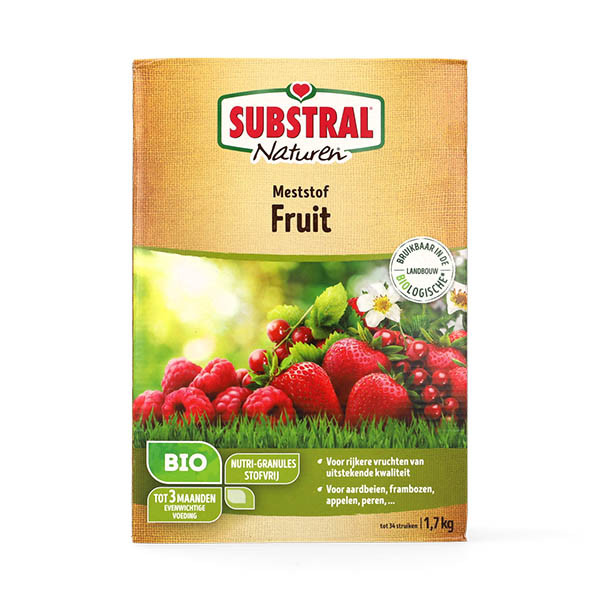 Substral Naturen Fruitplanten en -bomen mest | Substral Naturen | 1.7 kg (Voor 34 planten, Bio-label) SNMF170 K170115566 - 1