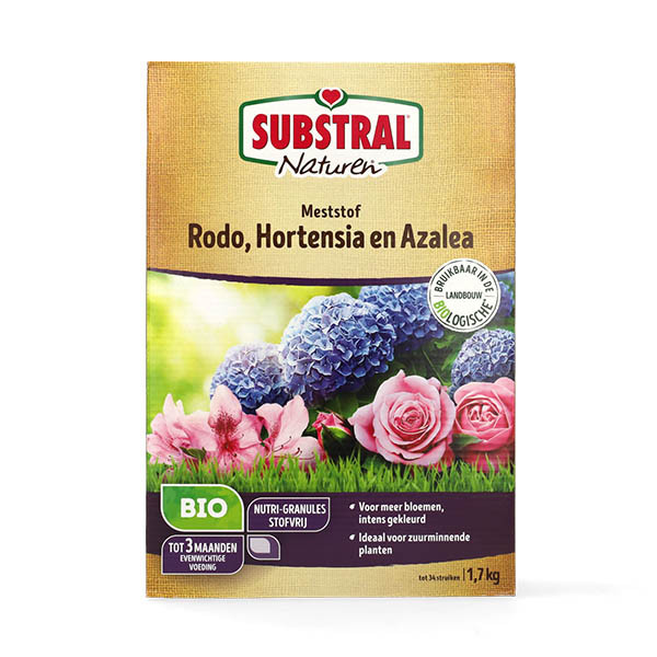 Substral Naturen Rodo, hortensia en azalea mest | Substral Naturen | 1.7 kg (Max. 34 planten, Bio-label) SNRD170 K170115568 - 1