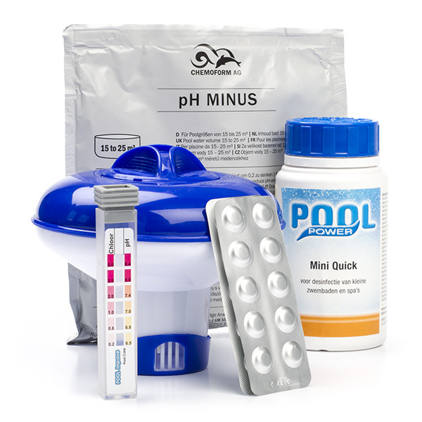 Startset mini | Summer Fun (Testtabletten, pH-, Chloortabletten, Chloordrijver)