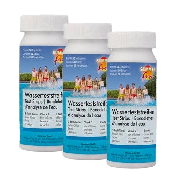 Summer Fun Teststrips zwembad | Summer Fun (150 strips, pH, Chloor, Alkaliteit) 7010011013 V170115208 - 1