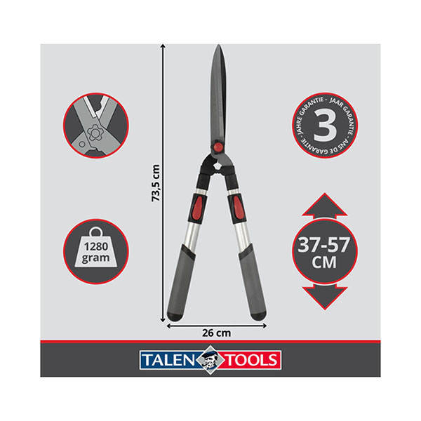 Talen Tools Heggenschaar | Talen Tools | 69 – 89 cm (Telescopisch, Softgrip) SP22 K170116896 - 6
