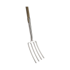 Spitvork | Talen Tools | Dutch Garden | 120 cm (4 tanden, D-handvat, RVS, Essenhout)
