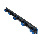 Talen Tools Tuingereedschaphouders | Talen Tools | 58 x 10 x 5 cm (5 klemmen, Op rail, Rubber) BD64SET K170116825 - 1