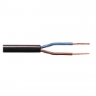 Stroomkabel 2 x 0.75 mm² op rol (100 meter, 100% koper, Zwart)