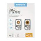 Technetix Coax connectoren - Technetix - 2 stuks (Haaks, Mannelijk/Vrouwelijk) 11200701 K060302091 - 5