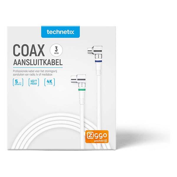 Technetix Coax kabel - Technetix - 3 meter (Digitaal, Haaks) 11201520 RLA21-3 K010408019 - 6