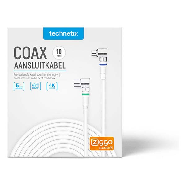 Technetix Coax kabel Ziggo - Technetix - 10 meter (Digitaal, Haaks) 11201550 RLA21-10 A010408030 - 5