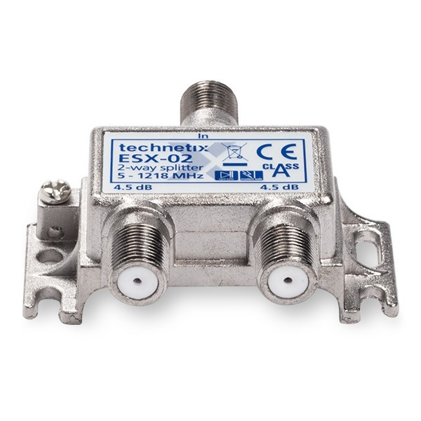 F Connector Splitter Technetix 2 Weg 4 5 Db Ziggo Gecertificeerd Splitter Afsluitweerstand Technetix Retourgeschikt F Connector F Connector Signaalversterker Technetix Kabelshop Nl