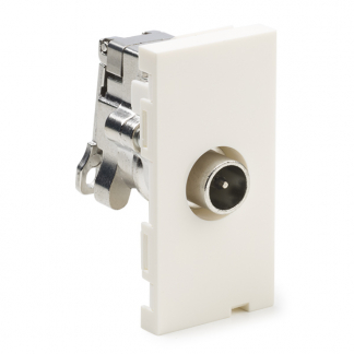 Technetix IEC insert module voor RJ45 wandcontactdoos Technetix (Mannelijk, Ziggo geschikt) 19011742 K060302297 - 1