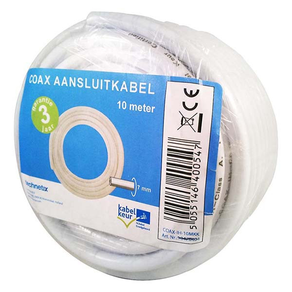 Technetix KabelKeur Coax kabel op rol - Technetix - 10 meter 10470404 COAXIH-10M C010408012 - 2