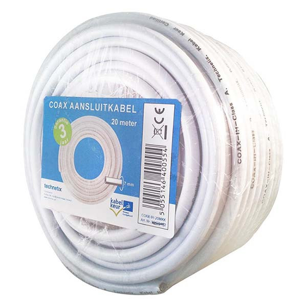 Technetix KabelKeur Coax kabel op rol - Technetix - 20 meter 10470452 COAXIH-20M C010408013 - 5