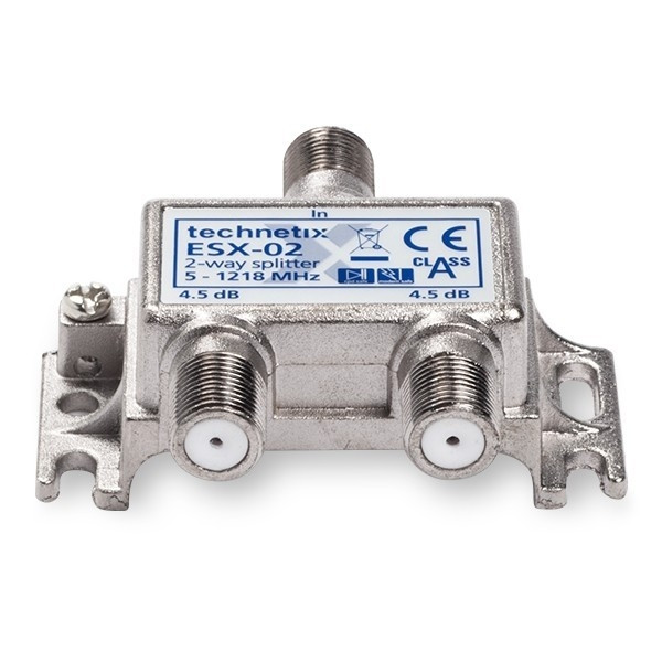 Technetix KabelKeur F connector splitter - Technetix (2-weg, 4.5 dB, Ziggo gecertificeerd) 19008530 ESX-02 C030408109 - 1